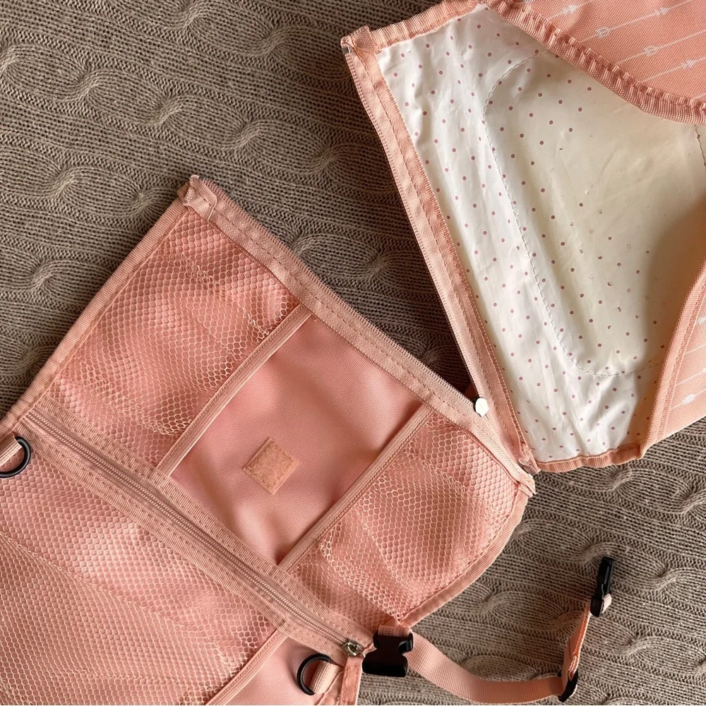 EUC 16pc Baby Girl Bib/Hair/Changing Pad Travel Bundle, Tiny Twinkle